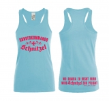 Frauen Top - Sonderkommando Schnitzel - Atoll blau Frauen Top - Sonderkommando Schnitzel - Atoll blau