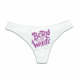 String Tanga - Born to be white Logo - weiß String Tanga - Born to be white Logo - weiß