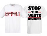 T-Hemd - Stop the White Genocide - weiß T-Hemd - Stop the White Genocide - weiß