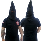 Premium Shirt - KKK mit Maskenfunktion - klassisch - schwarz +++ANGEBOT+++RAUSVERKAUF+++