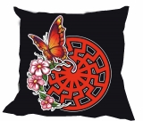 Kissen - Schwarze Sonne - Schmetterling/rot Kissen - Schwarze Sonne - Schmetterling/rot