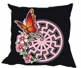 Kissen - Schwarze Sonne - Schmetterling/Pink Kissen - Schwarze Sonne - Schmetterling/Pink