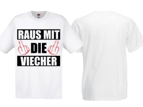 T-Hemd - Raus mit die Viecher - weiß T-Hemd - Raus mit die Viecher - weiß