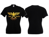 Frauen T-Shirt - Anti Antifa - Adler mit Schlagring - Gold Frauen T-Shirt - Anti Antifa - Adler mit Schlagring - Gold