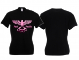 Frauen T-Shirt - Anti Antifa - Adler mit Schlagring - Pink Frauen T-Shirt - Anti Antifa - Adler mit Schlagring - Pink