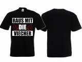 Frauen T-Shirt - Raus mit die Viecher - schwarz Frauen T-Shirt - Raus mit die Viecher - schwarz