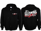 Frauen Kapuzenjacke - Kiss My White Ass - schwarz-weiß-rot Frauen Kapuzenjacke - Kiss My White Ass - schwarz-weiß-rot