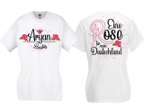Frauen T-Shirt - Aryan Beauty - Eine Rose für mein Deutschland - weiß Frauen T-Shirt - Aryan Beauty - Eine Rose für mein Deutschland - weiß