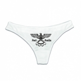 String Tanga - Anti Antifa - Adler mit Schlagring - schwarz - weiß String Tanga - Anti Antifa - Adler mit Schlagring - schwarz - weiß