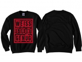 Pullover - Weiss ist bunt genug - schwarz/ rot Pullover - Weiss ist bunt genug - schwarz/ rot