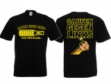 Frauen T-Shirt - Saufen gegen Links - schwarz/gelb Frauen T-Shirt - Saufen gegen Links - schwarz/gelb