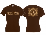 Frauen T-Shirt - Aryan Valkyrie - Tochter Odins - braun Frauen T-Shirt - Aryan Valkyrie - Tochter Odins - braun