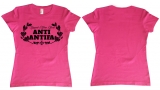 Frauen T-Shirt - Support your Local Anti-Antifa - Brustdruck - pink Frauen T-Shirt - Support your Local Anti-Antifa - Brustdruck - pink