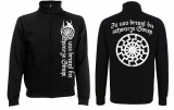 Stehkragen-Jacke - In uns brennt die Schwarze Sonne - schwarz/weiss Stehkragen-Jacke - In uns brennt die Schwarze Sonne - schwarz/weiss