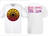 T-Hemd - Retro - Schwarze Sonne - Here comes the Sun - weiß T-Hemd - Retro - Schwarze Sonne - Here comes the Sun - weiß