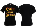 Frauen T-Shirt - Odin statt Jesus - Motiv 3 - schwarz/bunt Frauen T-Shirt - Odin statt Jesus - Motiv 3 - schwarz/bunt