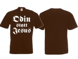 Frauen T-Shirt - Odin statt Jesus - Motiv 3 - braun Frauen T-Shirt - Odin statt Jesus - Motiv 3 - braun