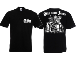 Frauen T-Shirt - Odin statt Jesus - Motiv 1 - schwarz Frauen T-Shirt - Odin statt Jesus - Motiv 1 - schwarz