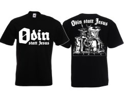 Frauen T-Shirt - Odin statt Jesus - Motiv 2 - schwarz Frauen T-Shirt - Odin statt Jesus - Motiv 2 - schwarz