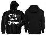 Frauen - Kapuzenpullover - Odin statt Jesus - Motiv 3 - schwarz/weiß Frauen - Kapuzenpullover - Odin statt Jesus - Motiv 3 - schwarz/weiß