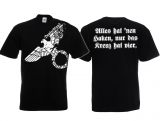 Frauen T-Shirt - Alles hat nen Haken, nur das Kreuz hat vier Frauen T-Shirt - Alles hat nen Haken, nur das Kreuz hat vier