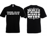 Frauen T-Shirt - Proud to be White - schwarz/weiß Frauen T-Shirt - Proud to be White - schwarz/weiß