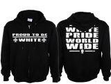 Frauen Kapuzenjacke - Proud to be White - schwarz/weiß Frauen Kapuzenjacke - Proud to be White - schwarz/weiß
