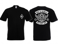 Frauen T-Shirt - Biker - Road to Valhalla - Route 88 - Motiv 1 - schwarz/weiß Frauen T-Shirt - Biker - Road to Valhalla - Route 88 - Motiv 1 - schwarz/weiß