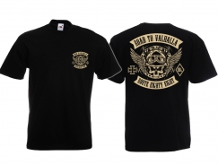 Frauen T-Shirt - Biker - Road to Valhalla - Route 88 - Motiv 2 - schwarz/beige Frauen T-Shirt - Biker - Road to Valhalla - Route 88 - Motiv 2 - schwarz/beige
