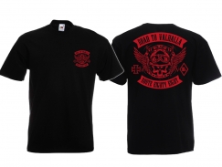 Frauen T-Shirt - Biker - Road to Valhalla - Route 88 - Motiv 2 - schwarz/rot Frauen T-Shirt - Biker - Road to Valhalla - Route 88 - Motiv 2 - schwarz/rot