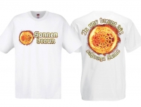 Frauen T-Shirt - Sonnenbraun - weiß Frauen T-Shirt - Sonnenbraun - weiß