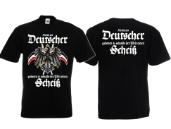 Frauen T-Shirt - Ich bin als Deutscher geboren - Ich schulde der Welt einen Scheiß! - Motiv 2 Frauen T-Shirt - Ich bin als Deutscher geboren - Ich schulde der Welt einen Scheiß! - Motiv 2