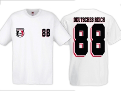 T-Hemd - Fußball - Deutsches Reich - Trikot 88 - Motiv 1 - weiß T-Hemd - Fußball - Deutsches Reich - Trikot 88 - Motiv 1 - weiß