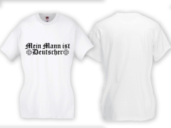 Frauen T-Shirt - Mein Mann ist Deutscher - weiß Frauen T-Shirt - Mein Mann ist Deutscher - weiß