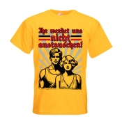Frauen T-Shirt - Ihr werdet uns nicht austauschen! - gelb Frauen T-Shirt - Ihr werdet uns nicht austauschen! - gelb