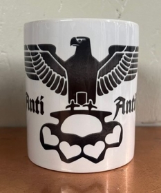 Tasse - Anti-Antifa - Reichsadler - Schlagring - schwarz Tasse - Anti-Antifa - Reichsadler - Schlagring - schwarz