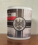 Glas Tasse - Reichskriegsflagge - vintage Glas Tasse - Reichskriegsflagge - vintage