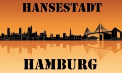 Fahne - Hansestadt Hamburg Fahne - Hansestadt Hamburg