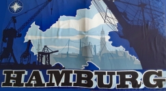Fahne - Hamburg - Silhouette Fahne - Hamburg - Silhouette