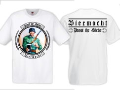 T-Hemd - Biermacht - Prost ihr Säcke - weiß - Männertag T-Hemd - Biermacht - Prost ihr Säcke - weiß - Männertag