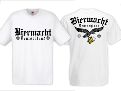 T-Hemd - Biermacht - Deutschland - weiß - Männertag T-Hemd - Biermacht - Deutschland - weiß - Männertag