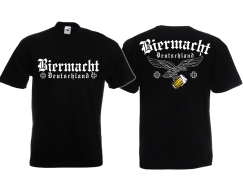 T-Hemd - Biermacht - Deutschland - schwarz - Männertag T-Hemd - Biermacht - Deutschland - schwarz - Männertag