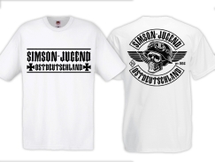 Frauen T-Shirt - Simson Jugend - Ostdeutschland - weiß/schwarz Frauen T-Shirt - Simson Jugend - Ostdeutschland - weiß/schwarz