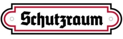 Emailleschild - Sonderformat - Schutzraum - SWR