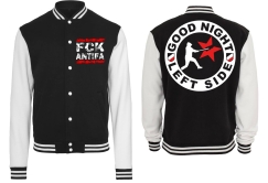 College Jacke - schwarz/weiß - FCK Antifa - Motiv 2 - schwarz