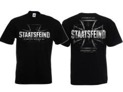 Frauen T-Shirts- Staatsfeind - systemkritisch - unangepasst - frei - schwarz