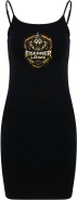 Kleid - Stretch Jersey Slim Dress - Eiserner Löwe - großer Frontdruck - schwarz Kleid - Stretch Jersey Slim Dress - Eiserner Löwe - großer Frontdruck - schwarz