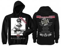 Kapuzenpullover - Helden für Deutschland - H.-U. Rudel - schwarz Kapuzenpullover - Helden für Deutschland - H.-U. Rudel - schwarz