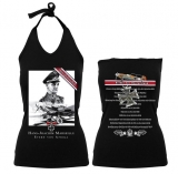 Frauen Neckholder Top - Helden für Deutschland - Hans Joachim Marseille - Motiv 2 - schwarz Frauen Neckholder Top - Helden für Deutschland - Hans Joachim Marseille - Motiv 2 - schwarz