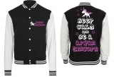 Frauen College Jacke - schwarz/weiß - Aryan Unicorn - Motiv 1 Frauen College Jacke - schwarz/weiß - Aryan Unicorn - Motiv 1